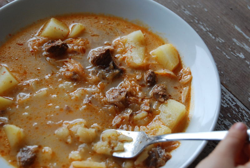 Creamy Sauerkraut Stew (Slovak Segedinsky Gulash) Almost Bananas